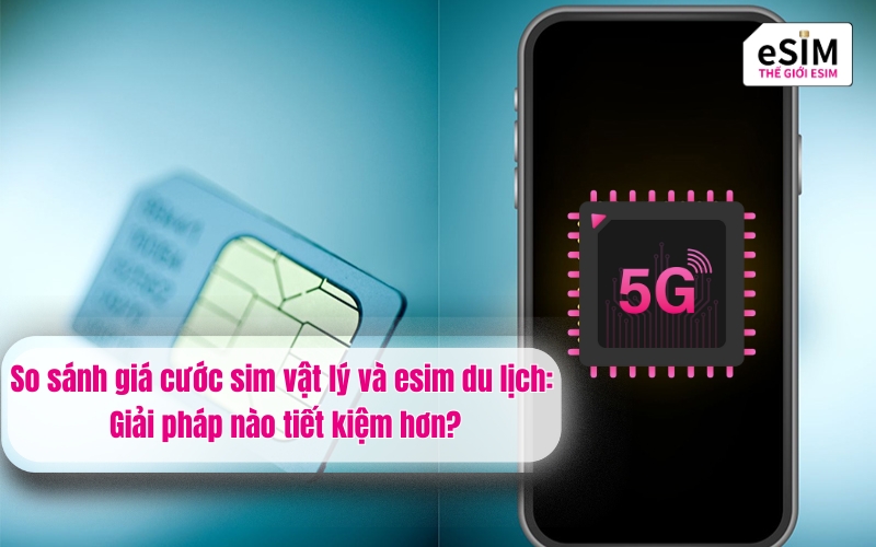 So sánh giá cước sim vật lý và esim du lịch: Giải pháp nào tiết kiệm hơn?